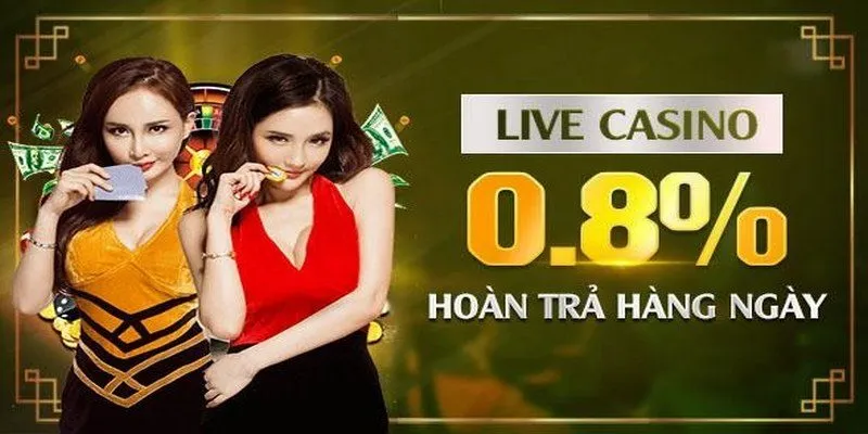Hoàn trả tiền cược sảnh live casino tại nhà cái TYPHU88