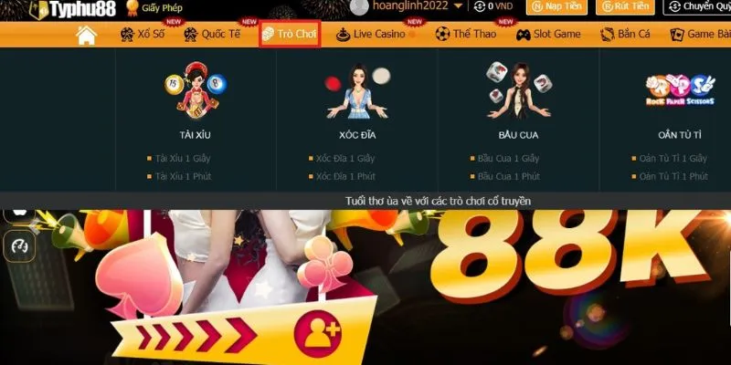 Giới thiệu đôi nét về game Nổ hũ bầu cua Typhu88 chất lượng cao.